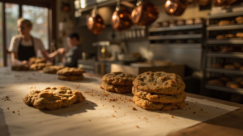 Wide view of the FlipinGood Brooklyn kitchen during a morning bake.